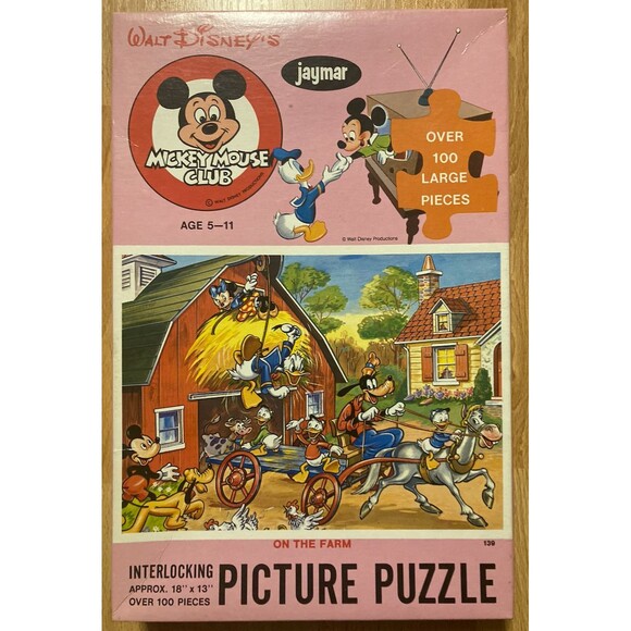 Walt Disney's Mickey Mouse Club On the Farm Jigsaw Puzzle 100 pcs • Jaymar 139 - Picture 2 of 3